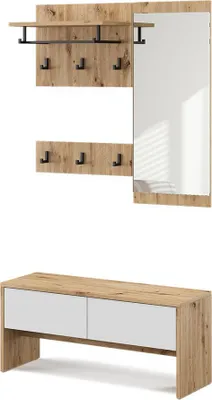 Produktbild von Garderobe Vicco Selena Weiß/Artisan 90 x 40 cm 4 Teile, Model 57315