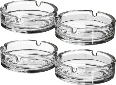 Produktbild von Glasaschenbecher SMOKER | Klassischer Tisch-Aschenbecher aus Glas