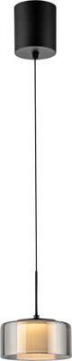 Paul Neuhaus LED-Pendelleuchte Hängeleuchte Rika schwarz Glas dimmbar 15 cm