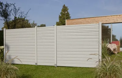 Produktbild von Design Rhombuszaun 90x180 cm Fichte hellgrau