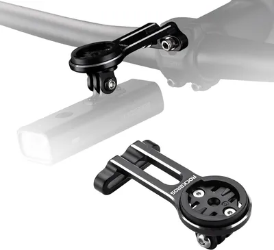 Produktbild von ROCKBROS Fahrradcomputer Halterung für Garmin, Bryton, Wahoo, iGPSPORT Lenkerhalterung mit Adaptern, Out-Front Kameras Halter aus Alu Bassic