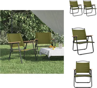 Obrázek produktu pro vidaXL Kempingové židle 2 ks. Zelené 54x55x78 cm Oxford tkanina - Zahradní židle