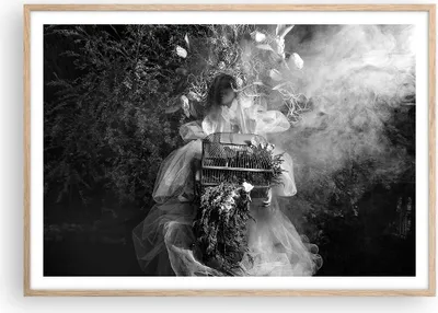 Produktbild von Gerahmtes Poster - Rahmen in heller Eiche - Retro Vintage Frau - 100x70 cm - Wand Bild - Wanddeko - Wandbilder - Kunstposter - Wandposter - Bilderrahmen - Bilder - Kunstdruck - P2NAA100x70-4940