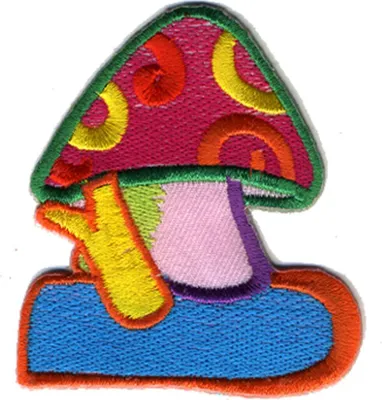 Produktbild von Aufnäher - Pilz - Fliegenpilz crazy colors - Patch