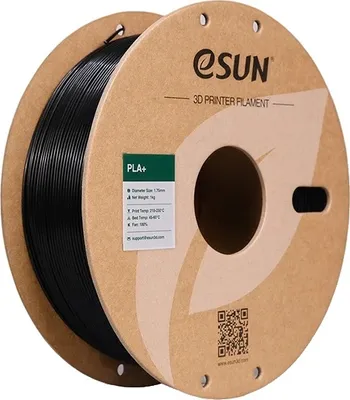 Immagine prodotto di Filamento per stampante 3D PLA+, diametro 1,75 mm, bobina da 1 KG, nero 10 pezzi