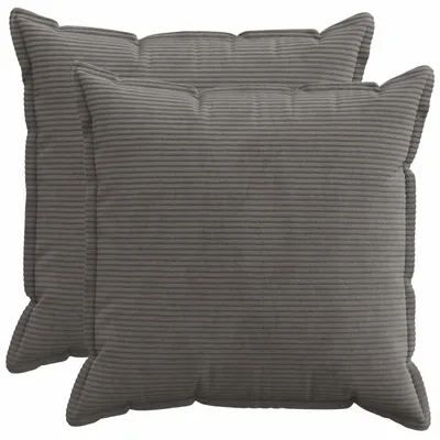 Produktbild von vidaXL Kissenbezug 2 stk. HOUTEN Dunkelgrau 60 x 60 cm Cord