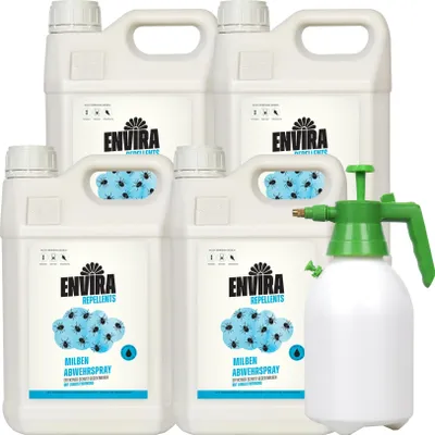 Produktbild von Envira Milben Abwehrspray 4x5Lmit 2L Drucksprüher