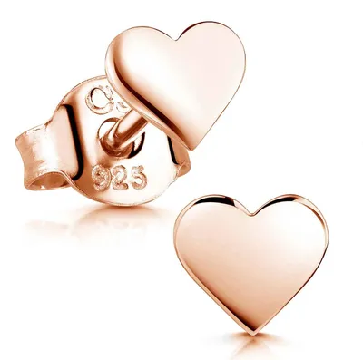 Produktbild von MATERIA by Matthias Wagner Herz Ohrstecker Rosegold klein 925 Silber rosé vergoldet SO-260-Rose