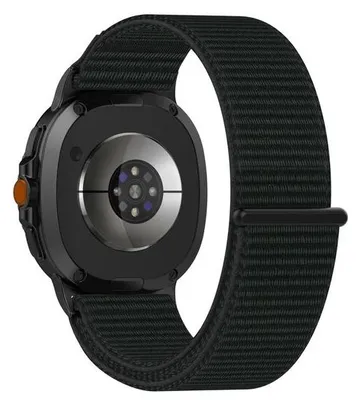 Produktbild von By Qubix Sportloop Nylonarmband - Schwarz - passend für Samsung Galaxy Watch 9 - 40 mm / 44 mm