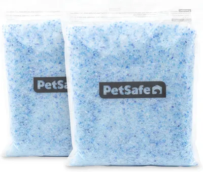 Productafbeelding van Kristal kattenbakvulling - 2 zakken - geurbindend en stofarm - blauw