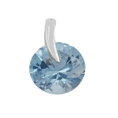 Produktbild von Anhänger 13x9mm synthetischer Aquamarin Silber 925