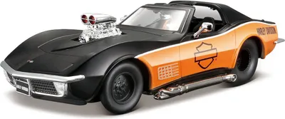 Immagine prodotto di Maisto - Harley-Davidson Custom, 1970 Chevrolet Corvette , 1:24