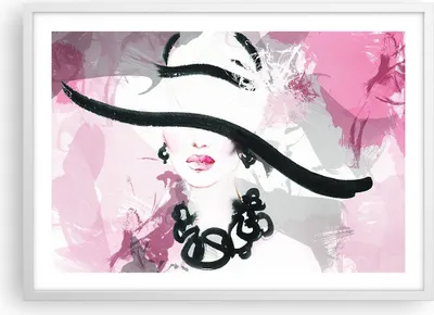 Produktbild von Gerahmtes Poster - Weißer Rahmen - Frau Abstraktion - 70x50 cm - Wand Bild - Wanddeko - Wandbilder - Kunstposter - Wandposter - Bilderrahmen - Bilder - Kunstdruck - Wandbild - P2WAA70x50-3690