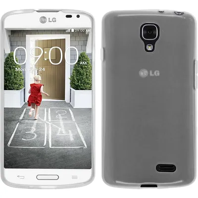 Produktbild von PhoneNatic Case kompatibel mit LG F70 - weiß Silikon Hülle transparent + 2 Schutzfolien