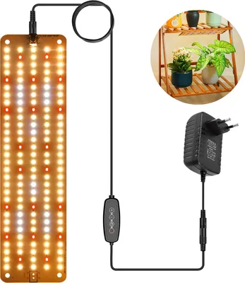 Immagine prodotto di 150 LED lampada per piante luce solare a spettro completo luce per piante dimmerabile lampada per piante da interno con timer