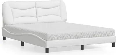 Immagine prodotto di vidaXL Letto con materasso "Hvar" bianco 160x200 cm in Pelle finta