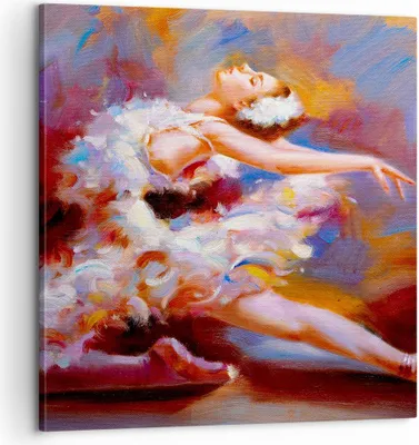 Produktbild von Bild auf Leinwand - Leinwandbild - Balletttänzer tanzen - 60x60cm - Wand Bild - Wanddeko - Leinwanddruck - Bilder - Kunstdruck - Wanddekoration - Leinwand bilder - Wandkunst - AC60x60-3463