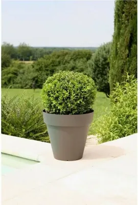 Produktbild von Blumentopf Riviera 414076 Rund Grau Grau Kunststoff