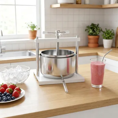 Produktbild von TANYEAR Obstpresse 12 L, manuell, Stahl mit Edelstahl-Presskorb, Saftpresse für Obst