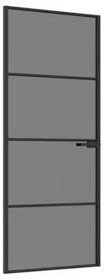Image de vidaXL Porte intérieure, 83 x 201,5 cm, avec vitre intégrée et cadre en aluminium