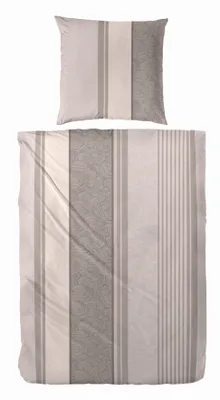 Produktbild von Hahn Biber Bettwäsche 135x200 cm + 80x80 cm Grau Bettbezug