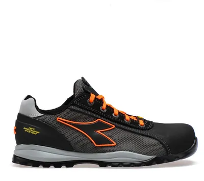 Produktbild von Diadora Herren Glove NET Low PRO S1P HRO SRA ESD, Asphalt Orange Fluo, 45 EU