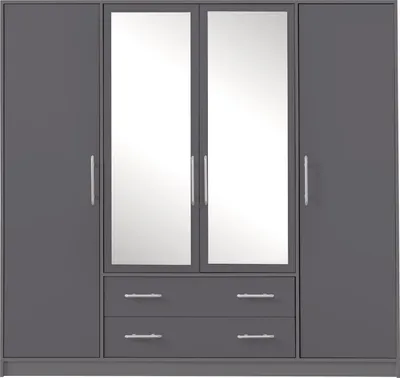 Produktbild von Masseno Drehtürenschrank VANO 200/190/56cm 4-türig Anthrazit
