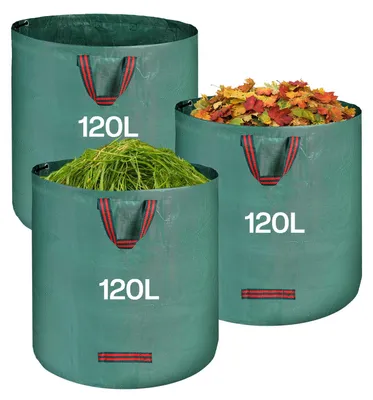 Image de Sac poubelle - 3 x 120 L. Sac étanche et réutilisable avec poignées