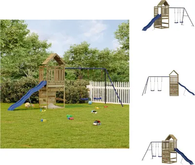 Produktbild von vidaXL Spielturm Imprägniertes Kiefernholz -  Schaukeln & Spieltürme