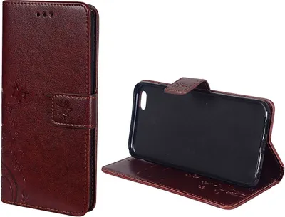 Produktbild von Schutz Hülle Blumen für Handy Apple iPhone 6 / 6s Braun