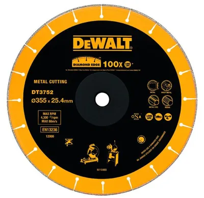 Diamant-Trennscheibe DEWALT 355x25,4 mm für Metall STANLEY BLACK+DECKER – Ansicht 2
