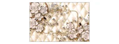 Zdjęcie produktu dla Fototapeta Abstrakcja Pikowana Kwiaty Dekoracja ekskluzywna do salonu z modnym efektem 3D 315x210cm