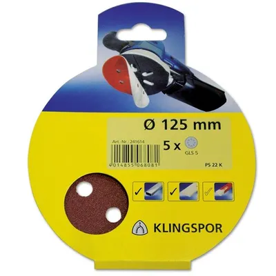 Obrázok produktu pre Montované brúsne kotúče otvor ps22k fi=125 gr.80 ks.5[241626]