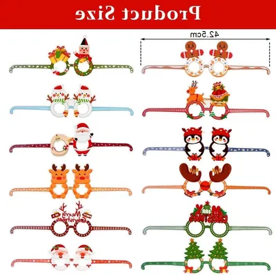 Papier Weihnachtsbrille, perfekte Dekoration für Kinder und Erwachsene, ideal für Fotos und Feiern