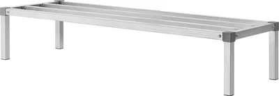 Immagine prodotto di Scaffale in alluminio SucceBuy, scaffale da terra commerciale per alimenti da 60 x 20 pollici, 12 pollici dal pavimento, portata di 1000 libbre, scaffale in alluminio completamente saldato, per ristoranti