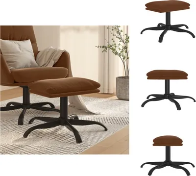 Produktbild von vidaXL Fußhocker Braun 60x60x36 cm Mikrofasergewebe -  Polsterhocker