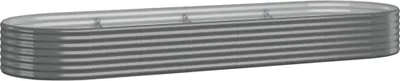Image de vidaXL Lit surélevé Acier revêtu par poudre 322x100x36 cm Gris