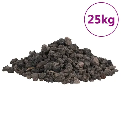 Produktbild von vidaXL Lavagranulat 25 kg Schwarz 1-2 cm