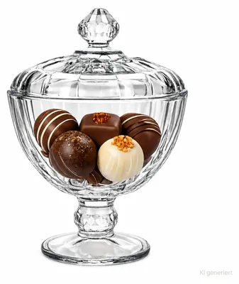 Produktbild von Mini-Patisserie auf Fuß mit Deckel Glas Bonbonniere Ø11cm Pralinendose
