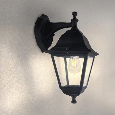 Produktbild von Schwarze Wandlampe für Außenbereich E27 Fassung Gartenbeleuchtung