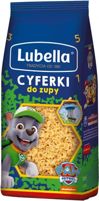 Obrázok produktu pre Lubella Pasta Dziecięcy Mini Cyferki Psi Patrol 350G