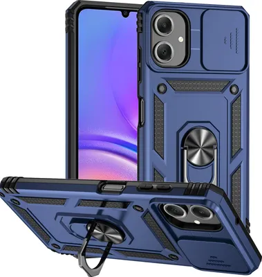 Obrázek produktu pro Pouzdro pro Samsung Galaxy A06 dvouvrstvé pouzdro s posuvným krytem kamery a prstencovým stojánkem Modrý