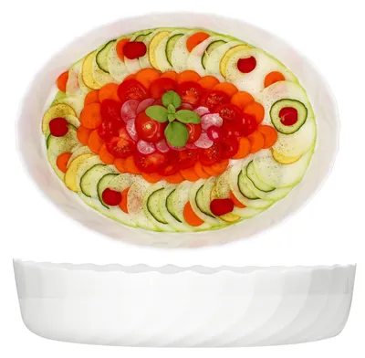 Produktbild von 2x Trianon Auflaufform oval groß 3L aus Glas 37x28,5x8,5cm Back-Form Ofen Bräter