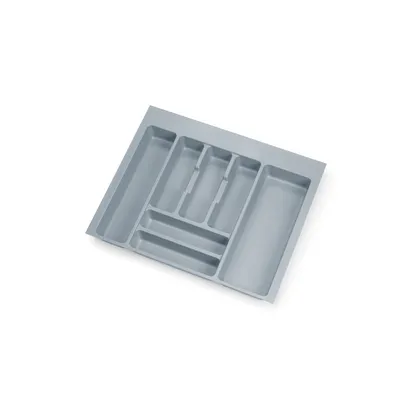 Produktbild von Emuca Optima Universal-Besteckschublade, Modul 600mm, Kunststoff, Grau