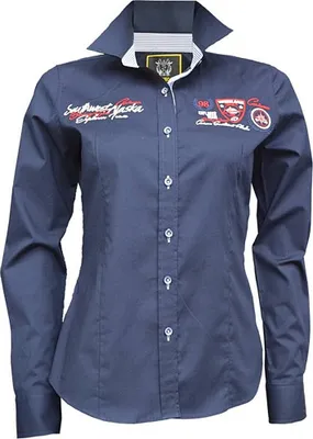 Produktbild von Brandneu Designer Damen Bluse CARISMA CRM1014 Stickerei Navy S