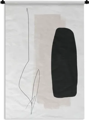 Produktbild von MuchoWow® Wandteppich Wandbehang Malerei - Linienkunst - Abstrakt 120x180 cm Tapisserie Dekoration Wandtuch - Schlafzimmer - Dekorationen für das Haus