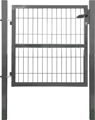 Produktbild von Gartentor Gartentür Zauntür Zauntor Gartenpforte Quadratrohr Anthrazit Grün mit Schloss V2Aox, Farbe / Türhöhe:Anthrazit / 100 cm