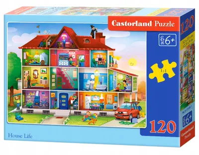 Zdjęcie produktu dla CASTORLAND Puzzle Życie w domu 120 elementów