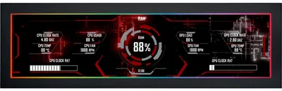 Produktbild von Lian Li SM088X, Universal, Anzeige, Schwarz, 5 V, 237 mm, 73 mm