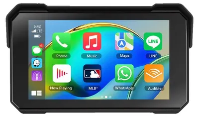 Zdjęcie produktu dla Nawigacja GPS, 5-calowy ekran dotykowy, bezprzewodowe połączenie Carplay i Android Auto, inteligentny odtwarzacz